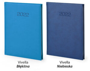 Termiarz książkwoy - Tygodniowy Blue B5 Vivella - dostępne kolory